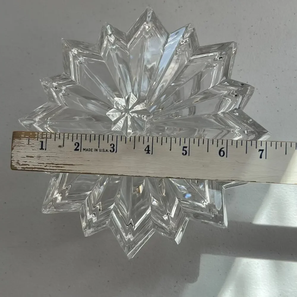 Crystal Box Star With Heavy Lead Shaped Clear Cut Trinket/Jewelry